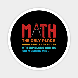 Math fun gift idea for school college and university student Magnet